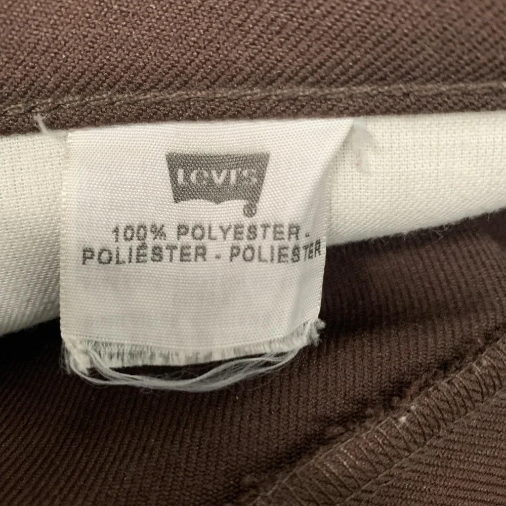 Vintage Levis Polyester Pants Mens 40x30‎ Brown 517 Bootcut Creased Cowboy